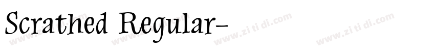 Scrathed Regular字体转换